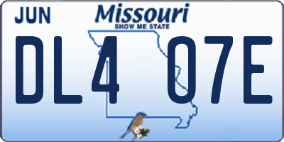 MO license plate DL4O7E