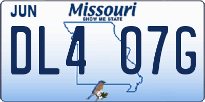 MO license plate DL4O7G