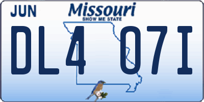 MO license plate DL4O7I