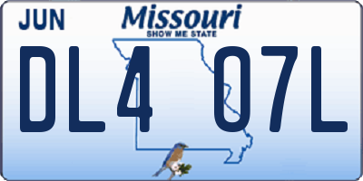 MO license plate DL4O7L