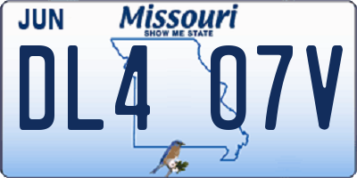MO license plate DL4O7V