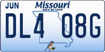 MO license plate DL4O8G