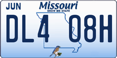 MO license plate DL4O8H