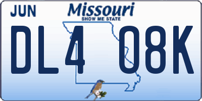 MO license plate DL4O8K