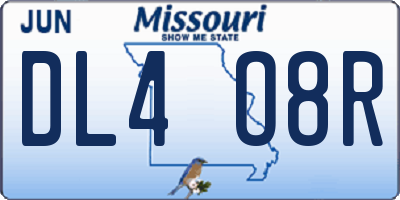 MO license plate DL4O8R