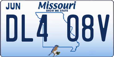 MO license plate DL4O8V
