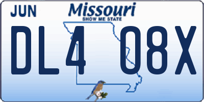 MO license plate DL4O8X
