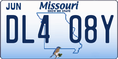 MO license plate DL4O8Y
