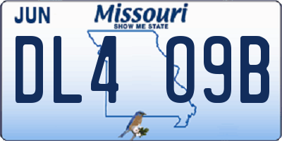 MO license plate DL4O9B