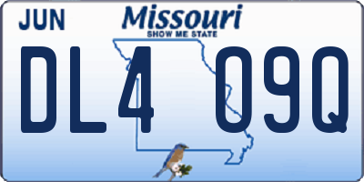 MO license plate DL4O9Q