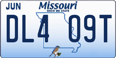 MO license plate DL4O9T
