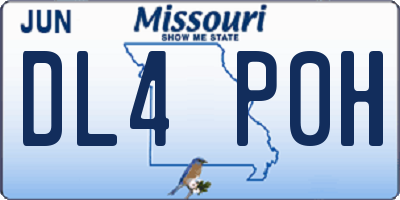 MO license plate DL4P0H