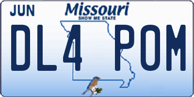 MO license plate DL4P0M