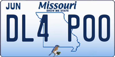 MO license plate DL4P0O