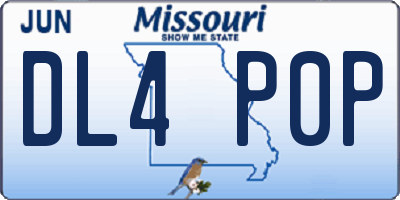MO license plate DL4P0P