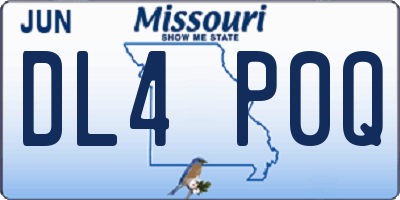 MO license plate DL4P0Q
