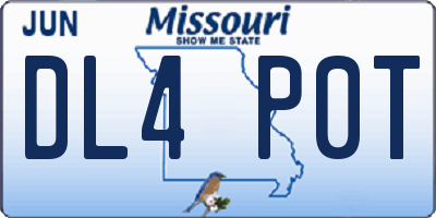 MO license plate DL4P0T