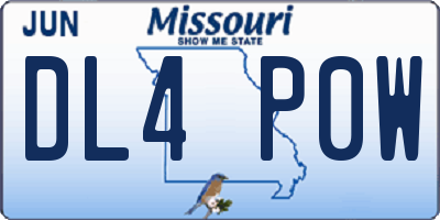 MO license plate DL4P0W