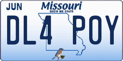 MO license plate DL4P0Y