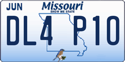 MO license plate DL4P1O
