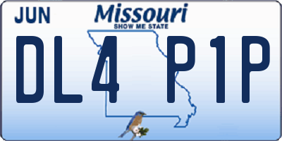 MO license plate DL4P1P