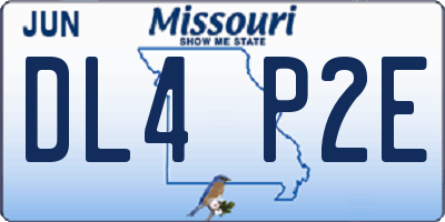 MO license plate DL4P2E