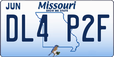 MO license plate DL4P2F