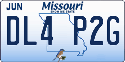 MO license plate DL4P2G