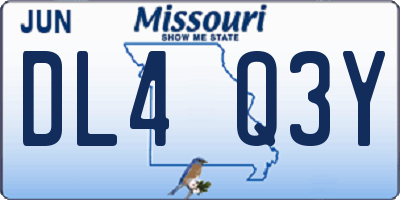 MO license plate DL4Q3Y