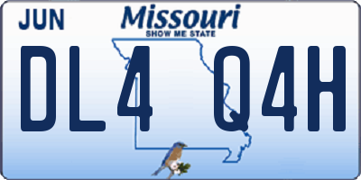 MO license plate DL4Q4H