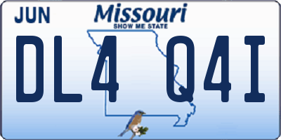 MO license plate DL4Q4I