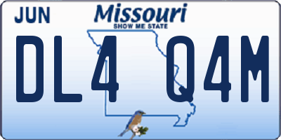 MO license plate DL4Q4M