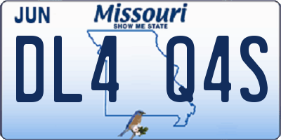 MO license plate DL4Q4S