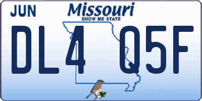 MO license plate DL4Q5F