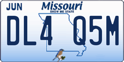 MO license plate DL4Q5M