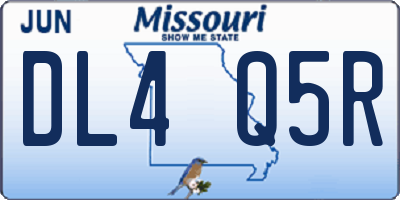 MO license plate DL4Q5R