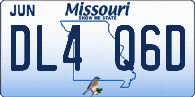 MO license plate DL4Q6D