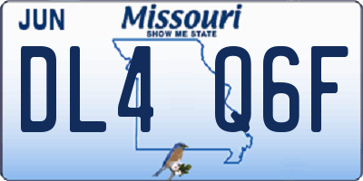 MO license plate DL4Q6F