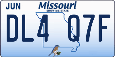MO license plate DL4Q7F