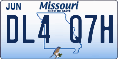 MO license plate DL4Q7H