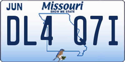 MO license plate DL4Q7I