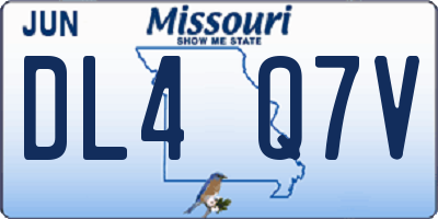MO license plate DL4Q7V