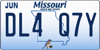 MO license plate DL4Q7Y