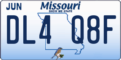 MO license plate DL4Q8F