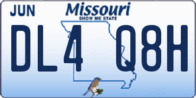 MO license plate DL4Q8H