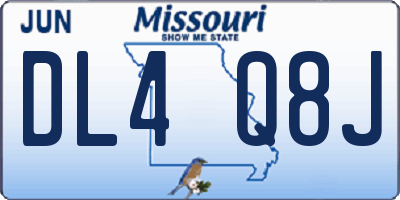 MO license plate DL4Q8J