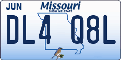MO license plate DL4Q8L