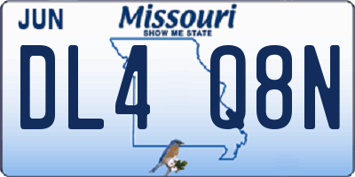 MO license plate DL4Q8N