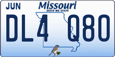MO license plate DL4Q8O