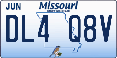 MO license plate DL4Q8V